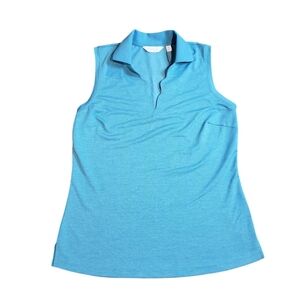 Walter Hagen Sleeveless Blue Women's Golf Polo Top